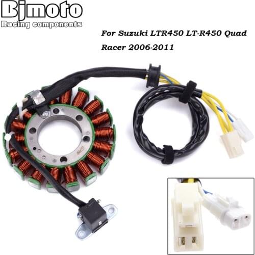BJMOTO Motorcycle Ignition Stator Coil For Suzuki LTR450 LT-R450 Quad Racer 2006-2011 32101-45G00 32101-45G10 32101-45G11