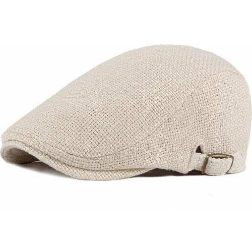 2021 Cotton Spring Autumn fashion joker Solid color Newsboy Caps Flat Peaked Cap Men and Women Painter Beret Hats 75