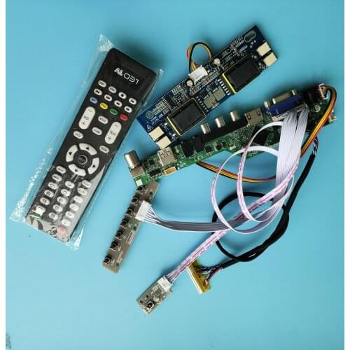 Kit for MT190AW02 V.0/V.Y/V.A Panel Remote Audio HDMI VGA AV TV USB LVDS 1440x900 Screen 30pin Controller Board Display 4 lamps