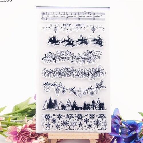 PANFELOU Ribbon lace Transparent Clear Silicone Stamp/Seal for DIY scrapbooking/photo album Decorative clear stamp sheets