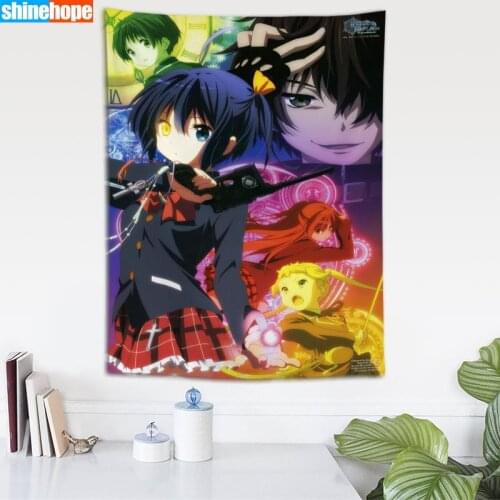 Chuunibyou Demo Koi ga Shitai Tapestry Wall Hanging Wall Tapestry Psychedelic Farmhouse Decor Dorm Room Wall Carpet Wall Blanket