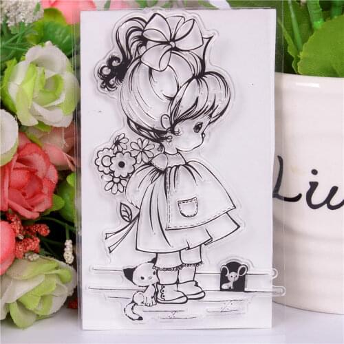 New Girl Stamp Scrapbooking New Alphabet Stamp Embossing Craft Silicone Transparent Stampstampons