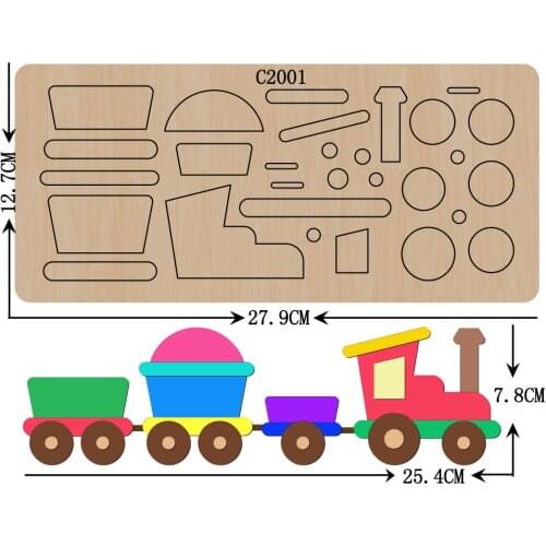 New train Wooden die Scrapbooking C2001 Cutting Dies
