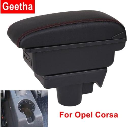 For Opel Astra H Car Armrest Box 2011 Interior Refitting Accessories Storage Dual Layer Large Space Dual Layer PU Leather USB