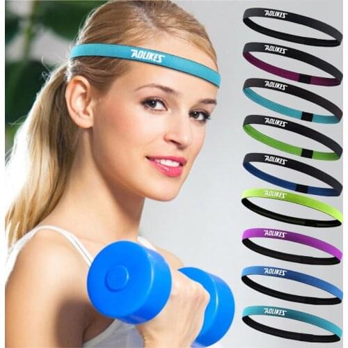 Outdoor Sport Running Headband Exercise Fitness Yoga Headwear Hairband Anti Slip Sweat Absorb Silica Elastic Band Belt Men Women