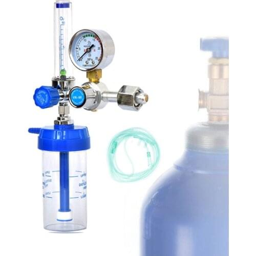 Xygen Flow Meter Oxygen Flowmeter Pressure Gauge Oxygen Pressure Regulator 0-10L/min G5/8 for Elderly Pr