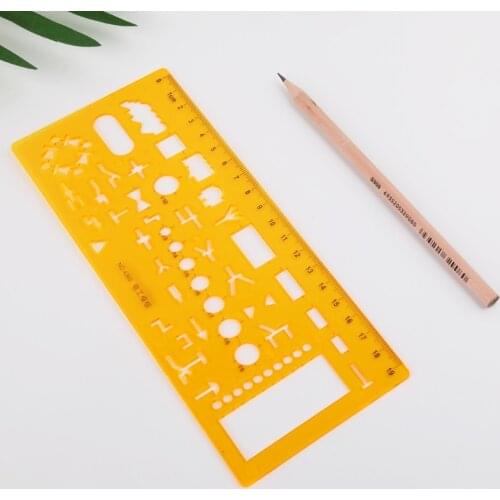 K Resin Flow Chart Symbol Drafting Template Ruler Stencil Measuring Tool Student