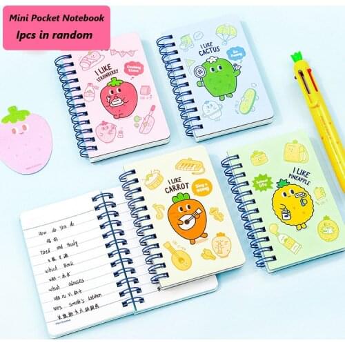 Sharkbang Kawaii Carrot Series Students Vocabulary Notebook English Coil Word Cards Study Memo Notes Pads Writing Mini Book