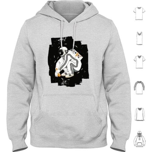 Squatting Gopnik Slav With Tracksuit In Space Hoodies Long Sleeve Slav Squat Space Sputnik Laika
