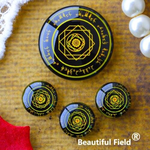 12mm 25mm 14mm 16mm 18mm 20mm Photo Glass Cabochons Round Cameo Set Handmade Settings Stone Magic ZJ3011