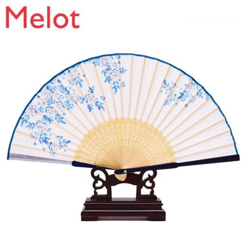 Fan Folding Fan Chinese Style Womens Student Ancient Style Tassel Summer Carry-on Ancient Costume Ancient Han Chinese Clothing
