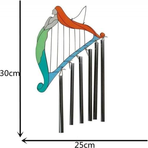 Mermaid Harp Wind Chimes Ornaments Home Garden Decoration Ornaments Wind Chimes Outdoor Living Decoration Metal Wind Chimes