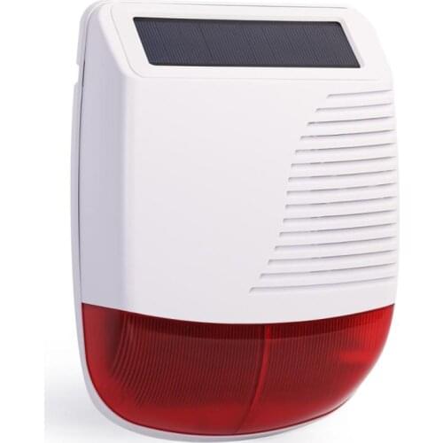 433MHz Outdoor Used Waterproof Wireless Solar Powered Strobe Siren Light Alarm For WiFi GSM Home Burglar Alarm System