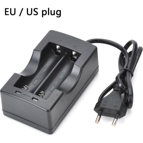 EU US Plug Dual Slot 18650 Battery Charger Lithium Battery Charger for Flashlight 18650 Li-ion Batteries 18650 Charger