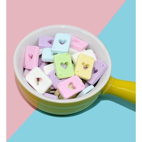 10pcs/lot Resin Card Colorful Charm flatback Charm For DIY Hair Bow Scrapbooking Decoration Craft Charm