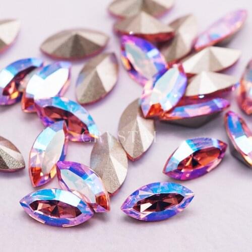 100% Original Austria Crystal Marquise Fancy Stones 4228 223SHIM 8x4 10x5mm Nail Art DIY Gifts Decorations