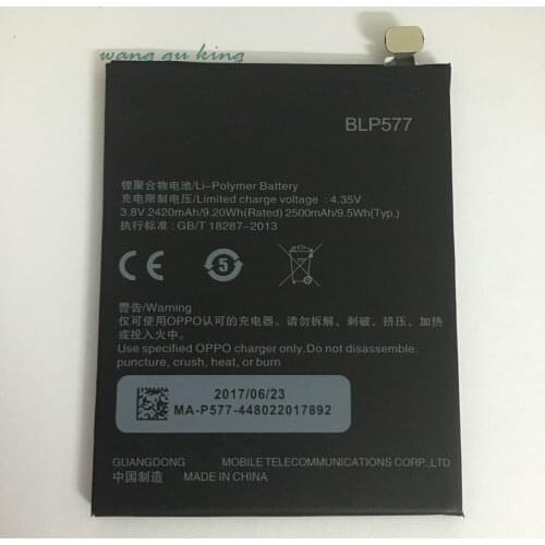 100% Original Backup 3.8V 2420mAh BLP577 Battery Use For OPPO