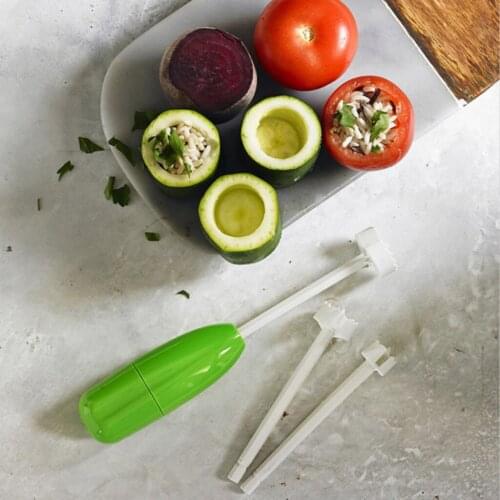 4pcs/set Vege Drill Digging Corer Vegetable Spiral Cutter Spiralizer Kitchen Tools Gadget Accessory