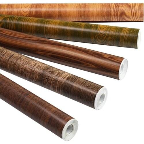 45cmx10m Thick waterproof pvc imitation wood grain stickers wallpaper self-adhesive wallpaper renovation of furniture