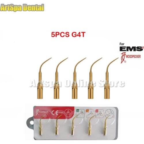 5PCS WOODPECKER G4T Dental Ultrasonic Scaler Scaling Tips Fit For EMS