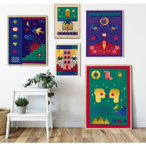 Abstract Building Dream Bird Canvas Painting Wall Art Print Minimalism Modern Picture For Living Room On The Wall Home Decor