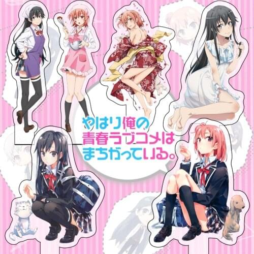 Anime My Youth Romantic Comedy Is Wrong As I Expected Yukino Yui Cosplay Stand Figure Acrylic Desk Model Plate Decor Gifts