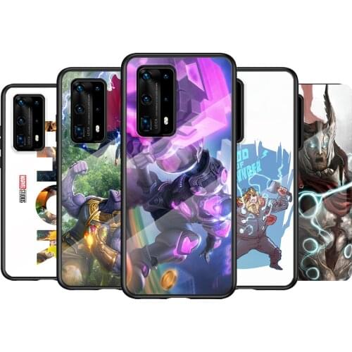 Tempered Glass Cover Hero Thor Marvel For Huawei P40 P30 P20 P10 Pro Plus Lite 5G 2019 Phone Case