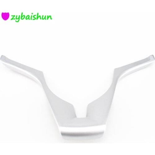 For Chevrolet Cruze 2009-2014 Chrome Car Auto Interior Steering Wheel Stamp Sticker Silver Cover Case Correction