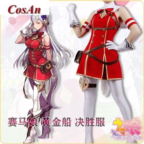 Hot Game Umamusume:Pretty Derby Gold Ship Cosplay Costume Lovely Red Battle Unform Activity Party Role Play Clothing Custom-Make