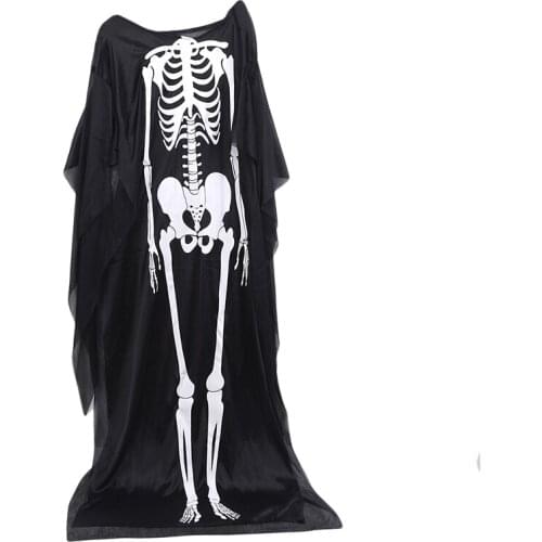 Ghost Skeleton Costume Robe Horror Vampire Zombie Skull Children Robe Devil Halloween Dress Scary Halloween Costumes for Kids