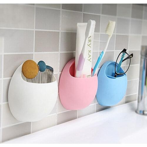 Home bathroom creative couple suction cup toothpaste toothbrush holder