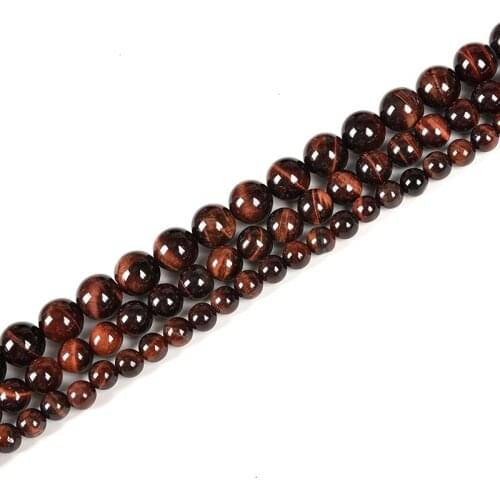 Factory wholesale Natural Tiger Eye Round Loose Stone Beads For Jewelry Making Diy Bracelet Necklace 4mm-14mm Strand 15