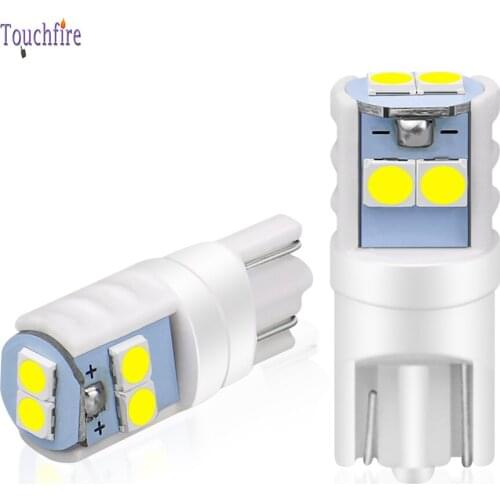 2Pcs T10 Led Canbus W5W 168 194 Ceramic LED Bulb 3030-6SMD Car Dome Reading Lamp License Plate Light Clearance 6000K 12V 24V