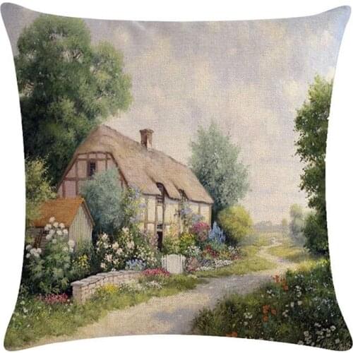 Country Landscape Home Decorative Pillow cases Throw Pillowcase Pillowcases 45 * 45 Cm Seat Cushion Decorative Pillows