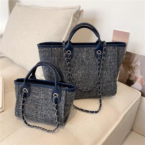 2021 New Retro Large-Capacity Summer Wild Foreign Style Fashion Casual Wild Canvas Brand Luxury WomenS Shoulder Tote Handbag
