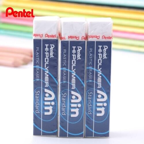 Pentel Ain Series Hi-Polymer Plastic Pencil Eraser Less Abrasion and Dust Longer Use 5pcs/lot School & Office Supplies