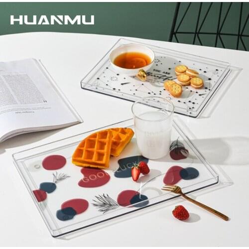 Rectangle Tray Breakfast Bread Plate Creative Home Fruit Plate Coasters Dinner Plate Afternoon Tea Tray тарелки для еды