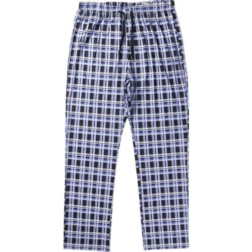 Size M-2XL Casual Loose Pants Trousers Mens Loose Sleep Bottoms Plaid Flannel Lounge/Pajama Pants