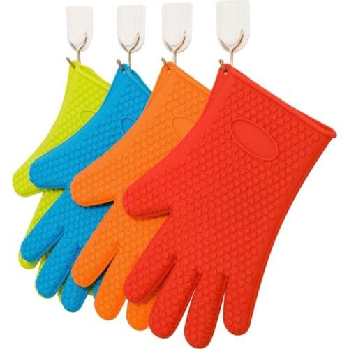 Heat Resistant Silicone Glove Cooking BBQ Oven Pot Holder Mitt Kitchen Hot Search Kitchen Accessories Bakeware Tool