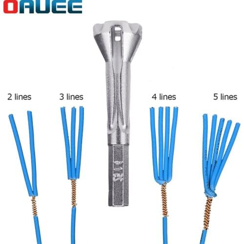 Universal Automatic Twisting Wire Stripping threading Parallel Machine Connector Electrical Twist Wire Tool 2~5 Hole Electrician