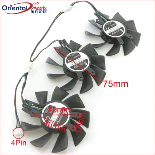 3pcs/lot 12V 85mm 4Pin GPU Fan For ZOTAC RTX2060 GTX1660 1660tiS X-GAMING HA Graphics Card Cooling Fan