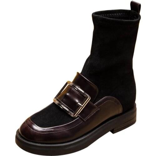 Spring and autumn women socks boots British style autumn and winter ladies Martin boots women ankle flat boots