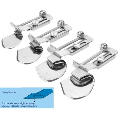 1 NEEDLE LOCKSTITCH MACHINE Swing Hemmer A11 Puller Flat Car Curling Device Presser Foot Overlock Folder Binder Swing Hemmer