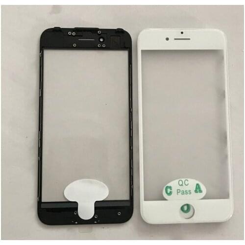 10Pcs 3 In 1 For iPhone 5 5G /5S/6 6G /6S/7 7G /8 8G Plus XR 11 Front Outer Glass Touch Screen Panel Lens+Frame Bezel+OCA Film
