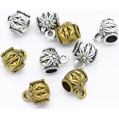 30pcs Antique Silver/ Antique Bronze Plated Big Hole Alloy Beads Fit European Bracelet Jewelry DIY