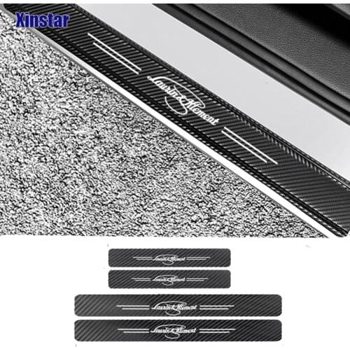 4pcs Carbon Fiber Car Door Sticker For Skoda MK2 Kamiq Fabia Rapid Yaris Kodiaq Octavia Superb Scala Karoq