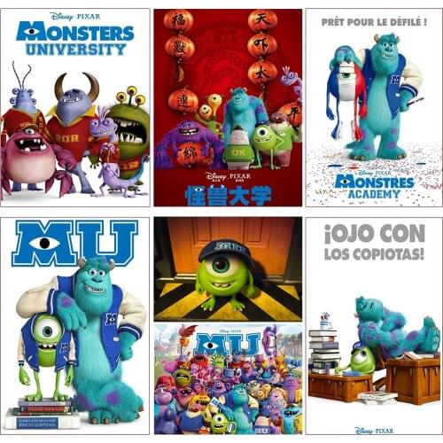 5D DIY Diamond Painting Cross Stitch Cartoon "monster University" Fantasy Embroidery Square Round Picture Decorative Painting