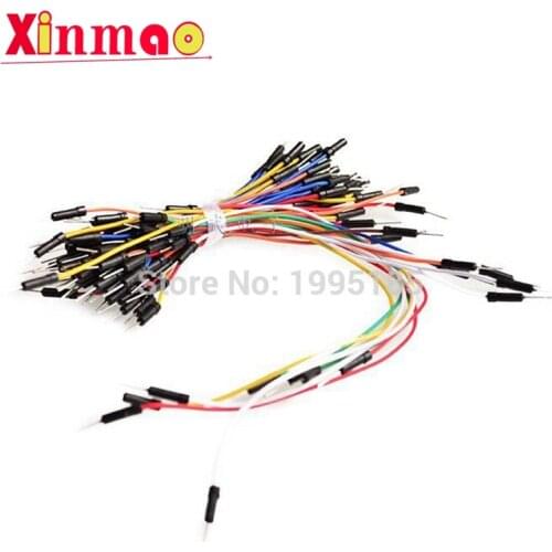 65pcs=1set Jump Wire Cable Male to Male Jumper Wire for A rduino Breadboard 65 jump wires 65pcs jumpers Hot