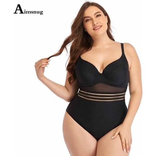 Черные слитные купальники Aimsnug China At AliExpress