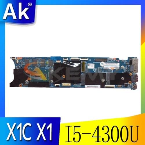 Akemy FOR Lenovo ThinkPad X1C X1 Carbon Laptop Motherboard CPU I5 4300U 8G RAM 12298-2 48.4LY26.021 48.4LY06.021 Tested 100% OK